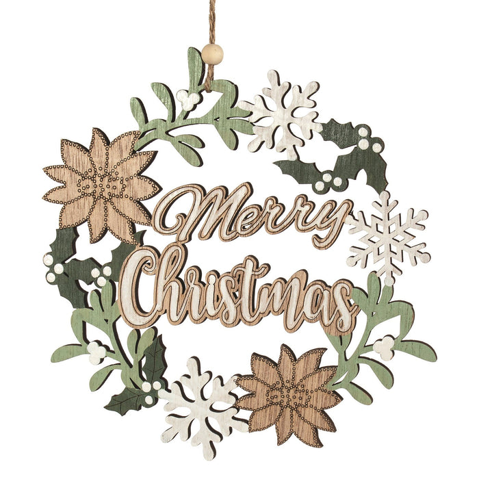 Orn Wood Wreath Gr/Nat