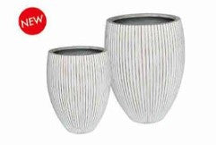 Planter Ficonstone Vintage White Wash Large (AD2855lg)