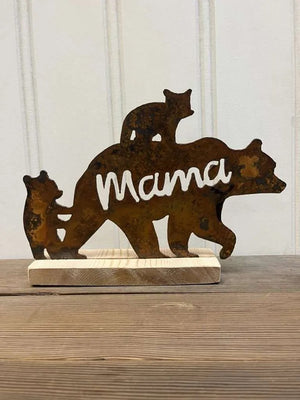 Mama Bear Rustic Metal Sculpture-Not Just For The Garden | Metal Art | Décor for Homes, Walls and Gardens | Furniture | Custom Garden Planters and Flower Arrangements | Gifts | Best in KW