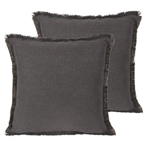Pillow Navy Jute 17" (N15345)
