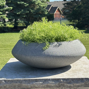 Pot Ficonstone Round Grey 22x22x9