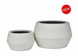 Planter Ficonstone Wh Short Sand LARGE