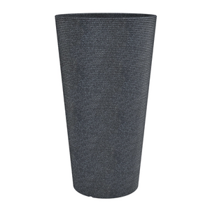 Planter Resin Round Tapered Charcoal