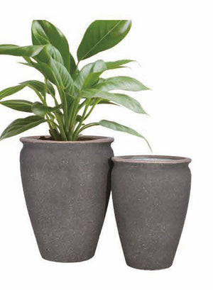 Planter Ficonstone Brown Limestone Large (AD2865lg)