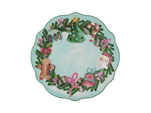 Plate Tis' The Season Green 20cm