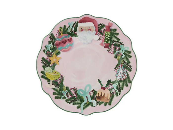 Plate Tis' The Season Pink 20cm