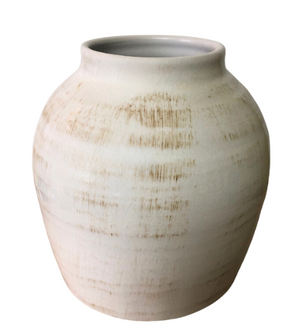 Pot Rome White Ceramic 8x9" (02-8100WH)