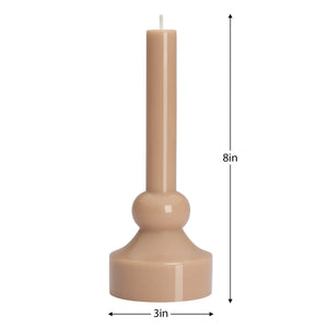 Chess Shape 8h" Candle - Latte-Not Just For The Garden | Metal Art | Décor for Homes, Walls and Gardens | Furniture | Custom Garden Planters and Flower Arrangements | Gifts | Best in KW