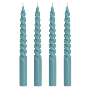 Twisted Taper Four Piece 9" Candle Set - Blue-Not Just For The Garden | Metal Art | Décor for Homes, Walls and Gardens | Furniture | Custom Garden Planters and Flower Arrangements | Gifts | Best in KW