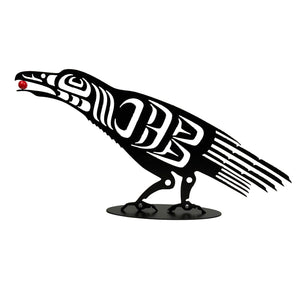 Raven with Berry - Black Metal Art-Not Just For The Garden | Metal Art | Décor for Homes, Walls and Gardens | Furniture | Custom Garden Planters and Flower Arrangements | Gifts | Best in KW