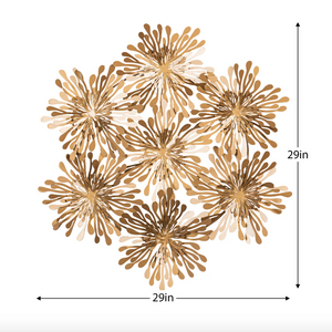 Metal Wall Art Dahlia Radiant Burst - Gold-Not Just For The Garden | Metal Art | Décor for Homes, Walls and Gardens | Furniture | Custom Garden Planters and Flower Arrangements | Gifts | Best in KW