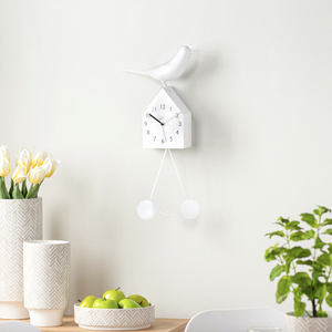 Motion Birdhouse Clock - White-Not Just For The Garden | Metal Art | Décor for Homes, Walls and Gardens | Furniture | Custom Garden Planters and Flower Arrangements | Gifts | Best in KW