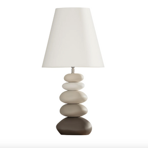 Ceramic Multi Stacked Stone 27h" Table Lamp-Not Just For The Garden | Metal Art | Décor for Homes, Walls and Gardens | Furniture | Custom Garden Planters and Flower Arrangements | Gifts | Best in KW