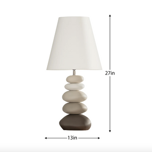 Ceramic Multi Stacked Stone 27h" Table Lamp-Not Just For The Garden | Metal Art | Décor for Homes, Walls and Gardens | Furniture | Custom Garden Planters and Flower Arrangements | Gifts | Best in KW