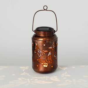 Solar Lantern Metal Butterfly