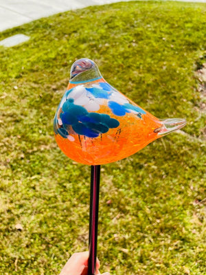 Solar Stake Bird Dark Blue/Orange (A400202-DBO)
