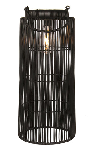 Solar Lantern Black Woven large (N60459)