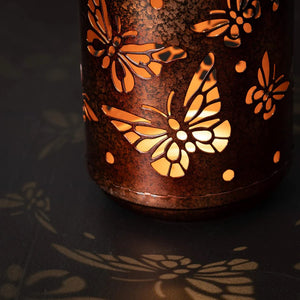 Solar Lantern Metal Butterfly