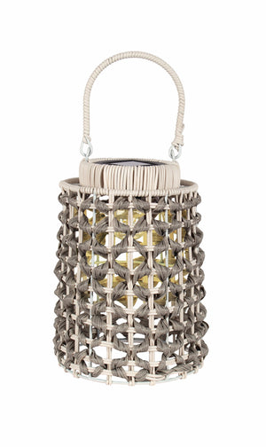 Solar Lantern Grey Woven med (N60465)