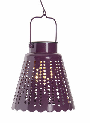 Solar Lantern Metal Cutout Purple (N37937)