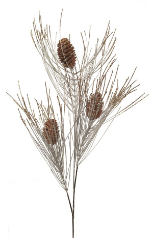 Spray Pine Cones (slvr/gld)