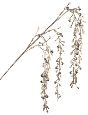 Berry Hanging Branch pearl/silver