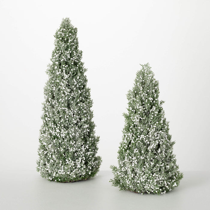 Holiday Frosted  Berry Tree White 2 sizes