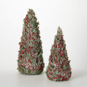 Holiday Frosted Berry Tree Red 2 sizes