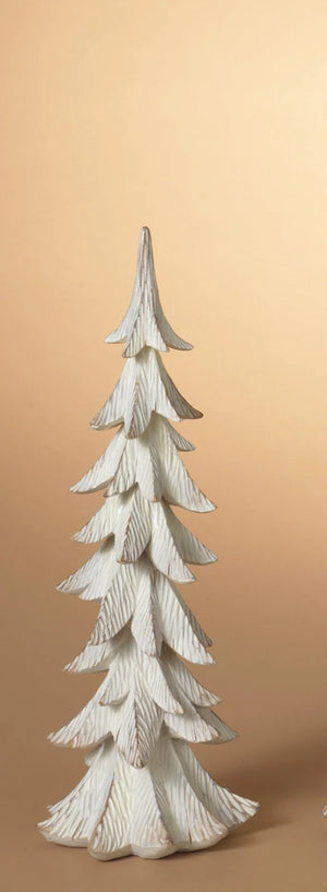Christmas Tree Resin White Med