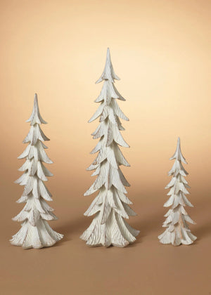 Christmas Tree Resin White Med