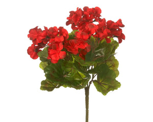 UV Geranium Bush Red 19" 9 stem