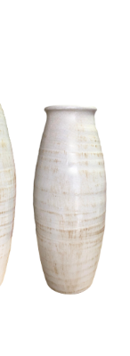 Ceramic Bottle Vase Naples Wh 8x21"