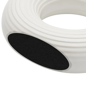 Circa Round Ring Vase Matte Wh 9"