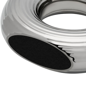 Circa Round Ring Vase Matte Silver 9"