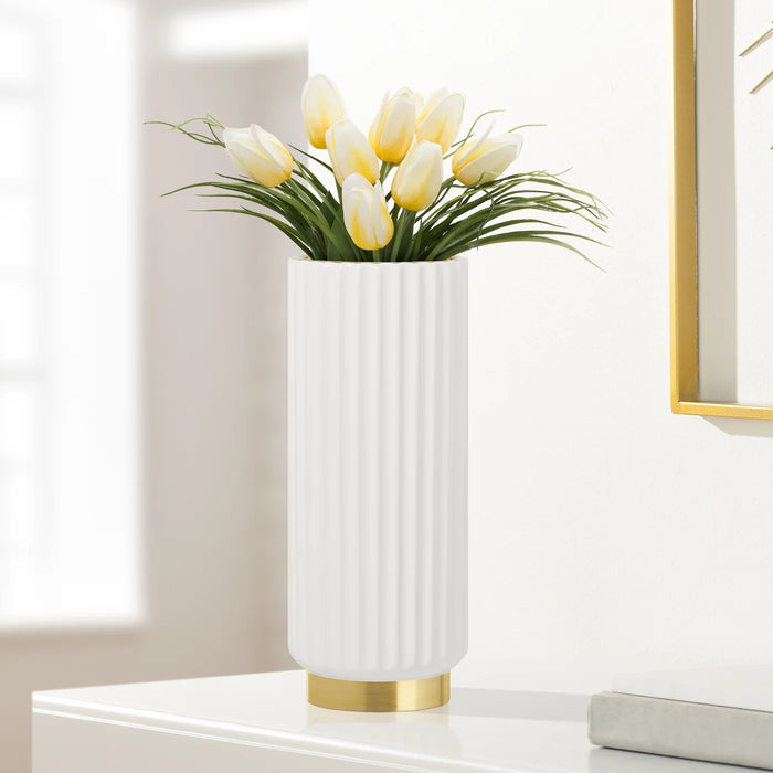 Vase Talia Ribbed 12.5"