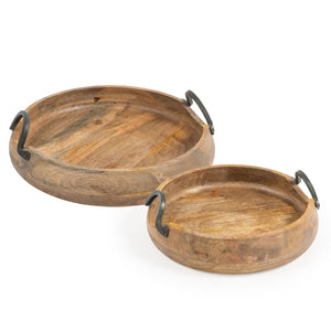Wilder Wood Tray with Metal Handles - 2 Different Sizes-Not Just For The Garden | Metal Art | Décor for Homes, Walls and Gardens | Furniture | Custom Garden Planters and Flower Arrangements | Gifts | Best in KW