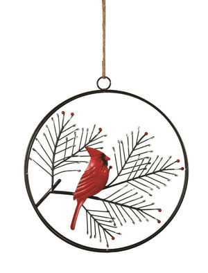 Art Cardinal on Branch (round)