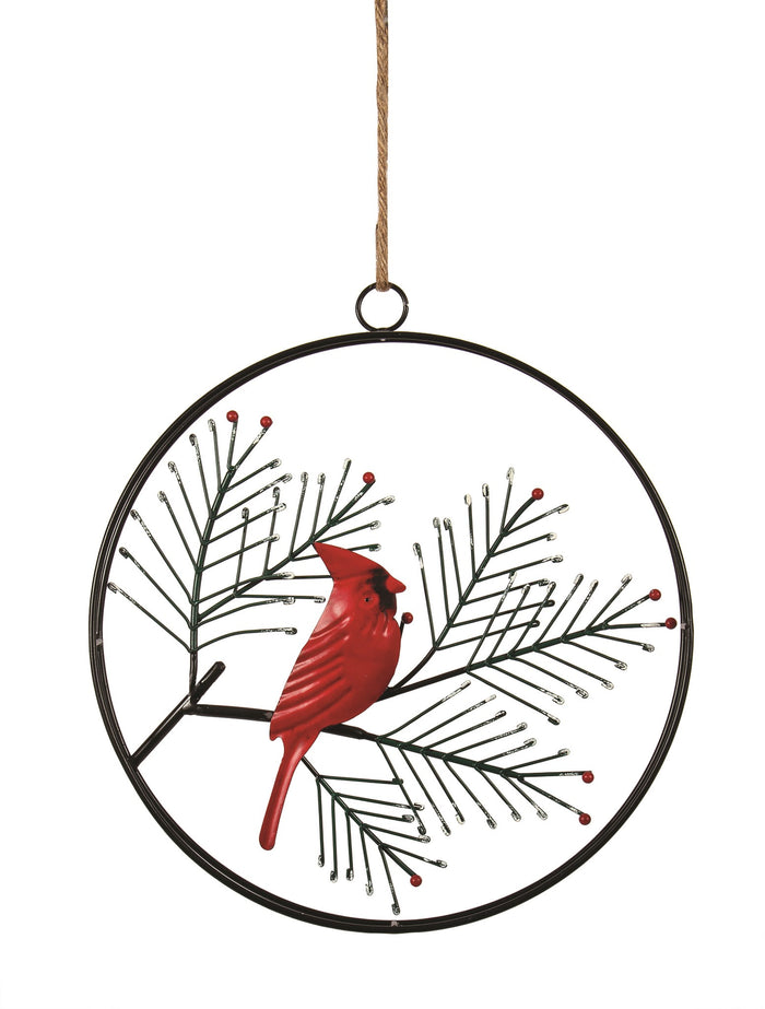 Art Cardinal on Branch (round)