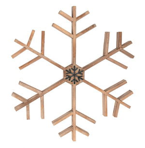 Wall Decor Snowflake Wood/Metal 17"