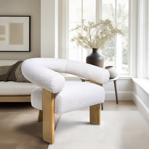 Accent Chair Boucle - cream