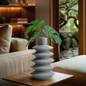 Vase Slate Blue Alba 9.5" Matte