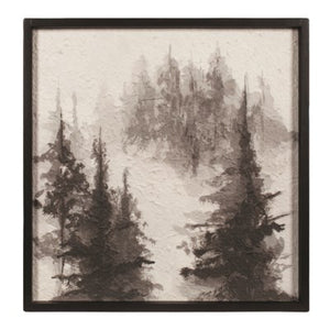 Wall Art - Black Trees on Handmade Paper (N33830)