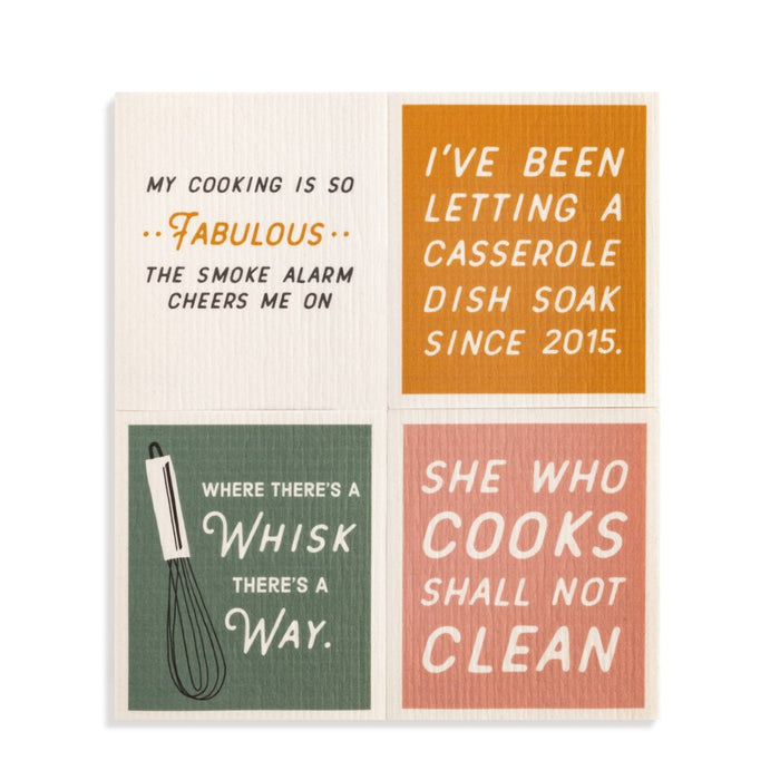 Biodegradable Dish Cloths - Set of 4 - Funny Patterns