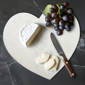 Cheese Board Marble Heart 12"