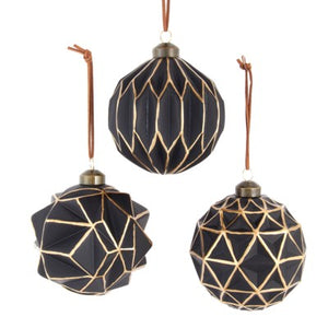 Ornament Glass Molding Ball 4" - 3 Variants (F2451)