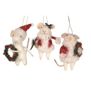 Orn Felted Mouse - 3 variants (N45790)