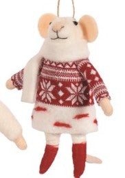 Ornament Felted Mouse Skirt (N45827skirt)