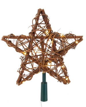 Tree Topper Fairy Lite Rattan Star (AD2601)