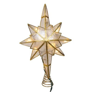 Tree Topper Star Capiz Clear 10/L (UL0214/C)