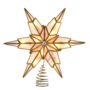 Tree Topper Star Capiz Gold 10/L 6pt (UL3173)